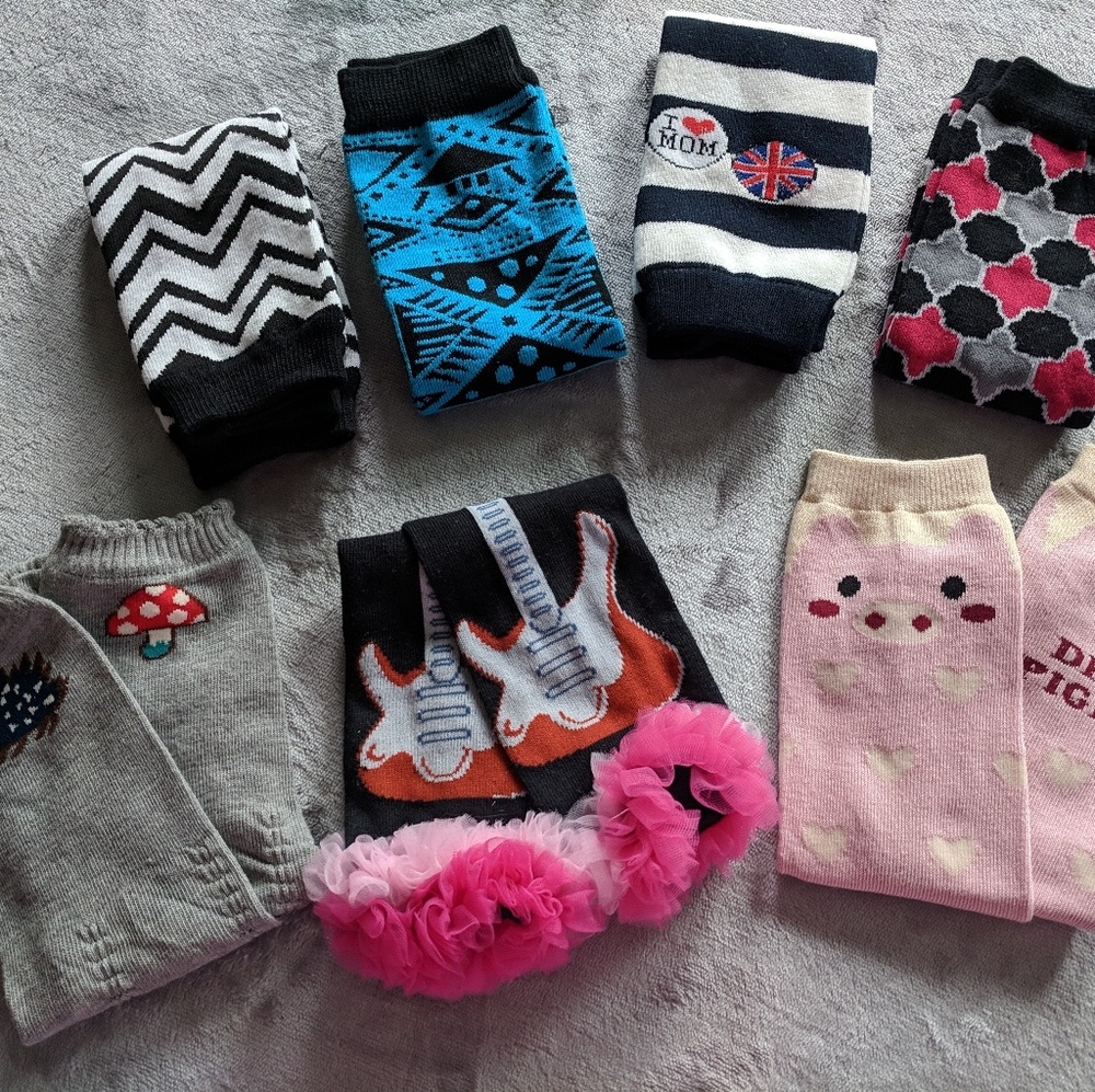 Baby Girls Leg Warmers - 6 Pairs